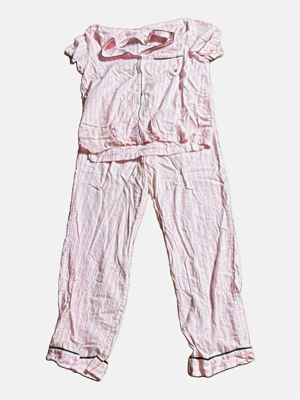 Victoria's Secret Girls' Light Pink Short-Sleeve and Long Sleeve Pajama Set